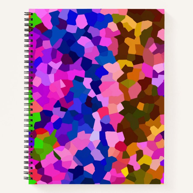 Iridescent Crystalline Abstract Pattern Notebook (Front)