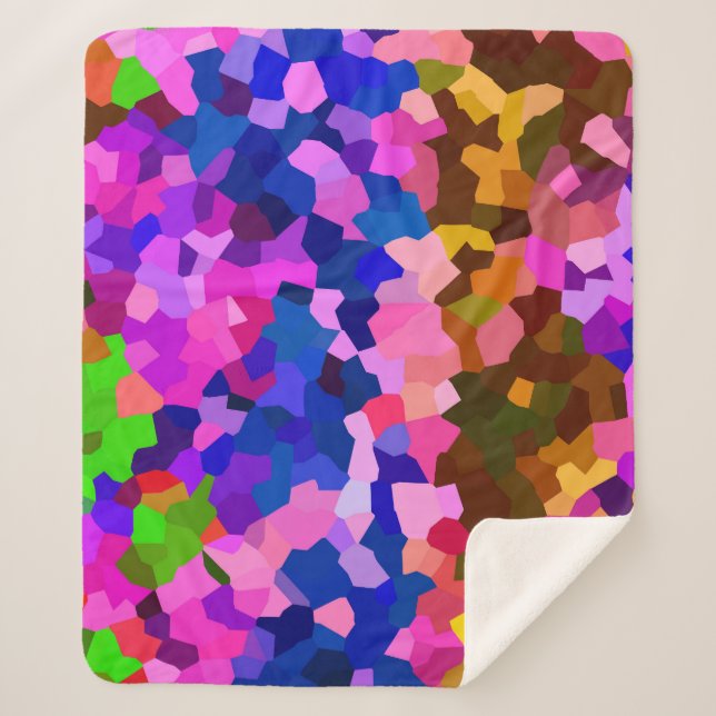Iridescent Crystalline Abstract Pattern Sherpa Blanket (Front)