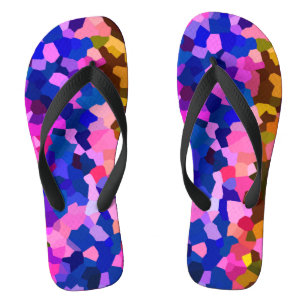 Iridescent Crystalline Abstract Pattern Thongs