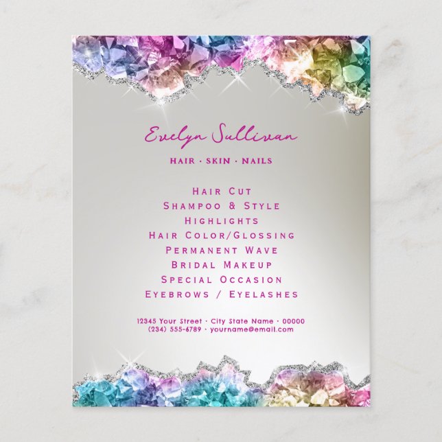 Iridescent crystals flyer (Front)