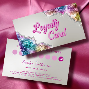 Iridescent crystals loyalty card