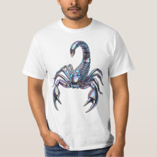 Iridescent Cyber Scorpion Mechanical Art T-Shirt