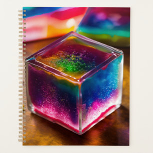 Iridescent delicious jello dessert cube planner