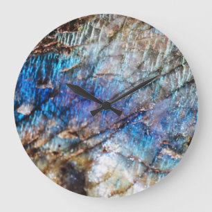 Iridescent Depths Large Clock