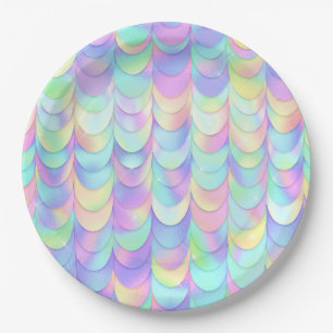 Iridescent Dragon Scale Paper Plate