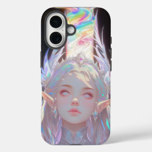 Iridescent Elf Queen with Aurora Crown iPhone 16 Case