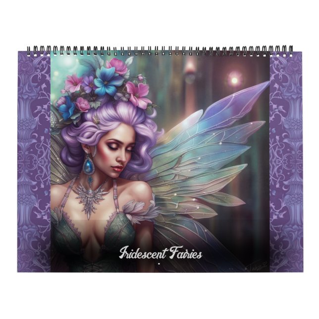 Iridescent Fairies by Ivy and Bat Art Calendar (Cover)