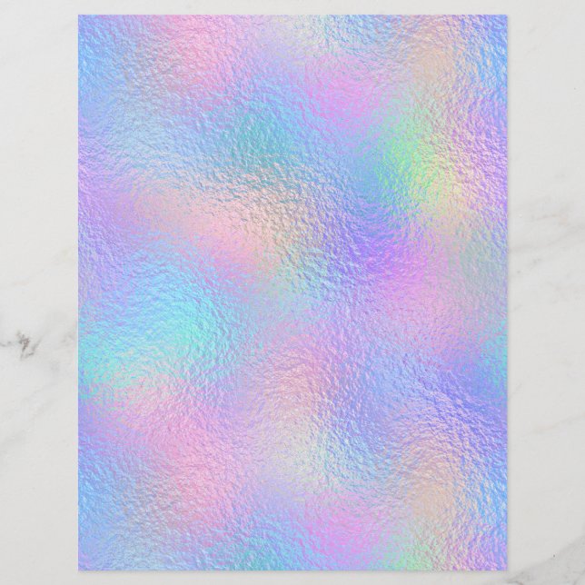 Iridescent Faux Foil Scrapbook Paper No. 100 (Front)