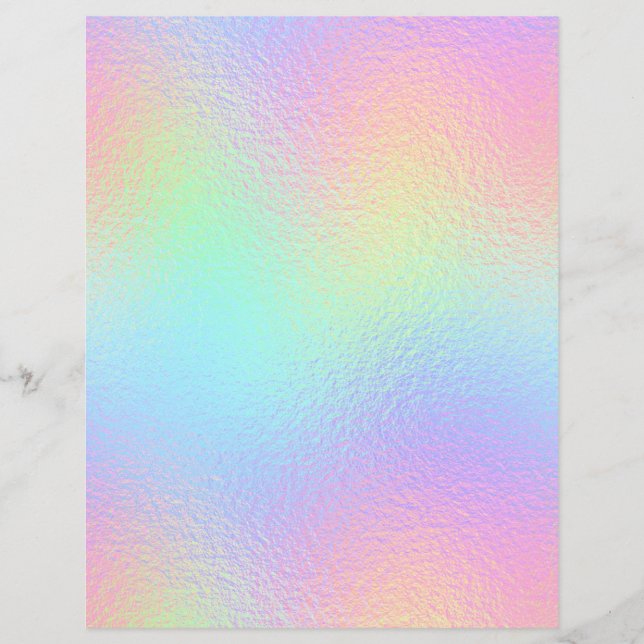 Iridescent Faux Foil Scrapbook Paper No. 16 (Front)