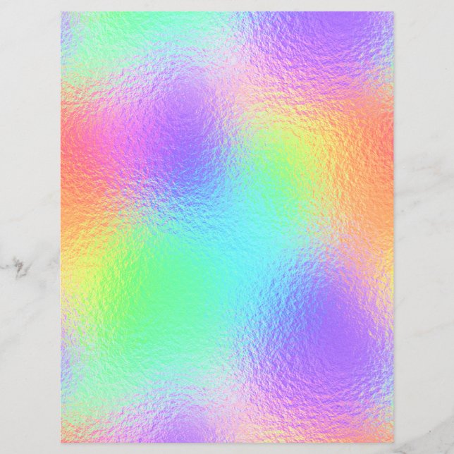 Iridescent Faux Foil Scrapbook Paper No. 21 (Front)