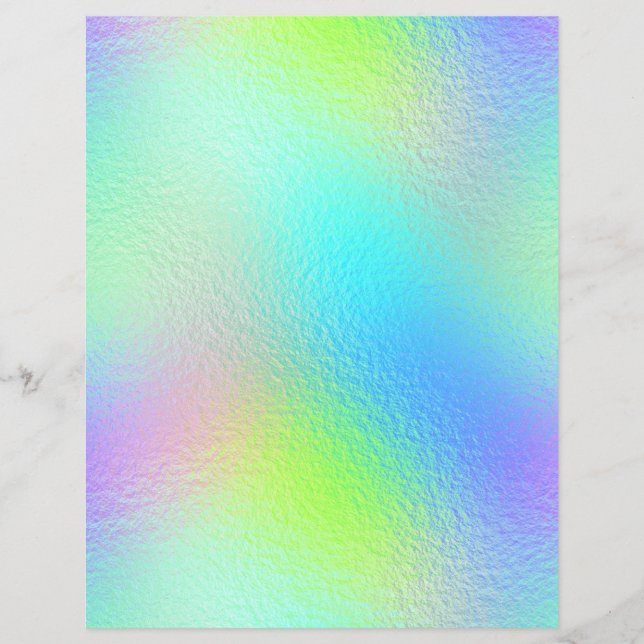 Iridescent Faux Foil Scrapbook Paper No. 24 (Front)