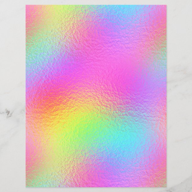 Iridescent Faux Foil Scrapbook Paper No. 25 (Front)