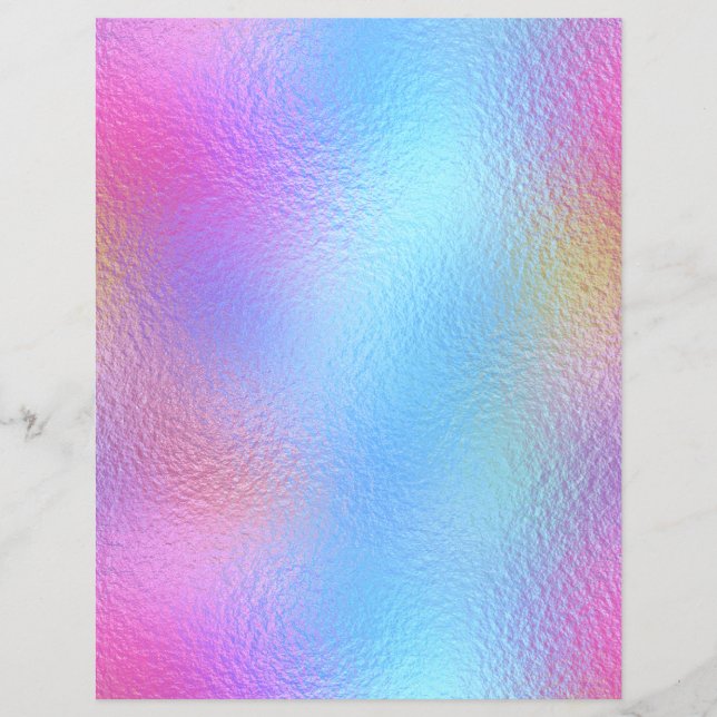 Iridescent Faux Foil Scrapbook Paper No. 31 (Front)