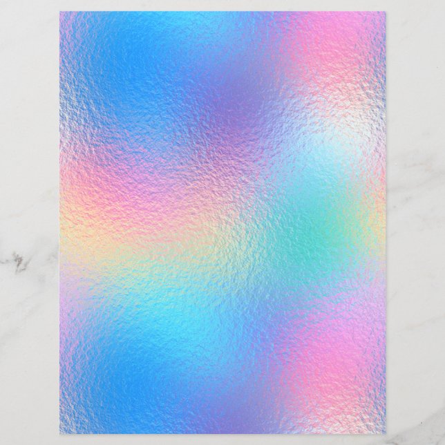 Iridescent Faux Foil Scrapbook Paper No. 38 (Front)