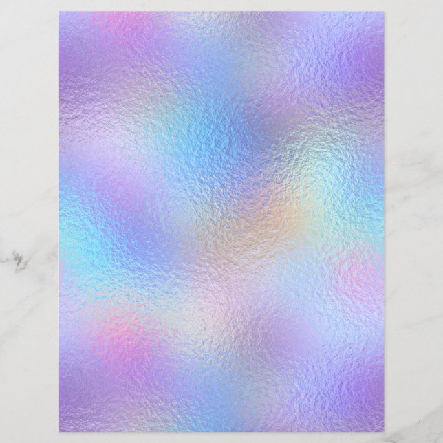 Iridescent Faux Foil Scrapbook Paper No. 45 (Front)