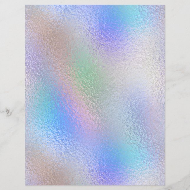 Iridescent Faux Foil Scrapbook Paper No. 48 (Front)