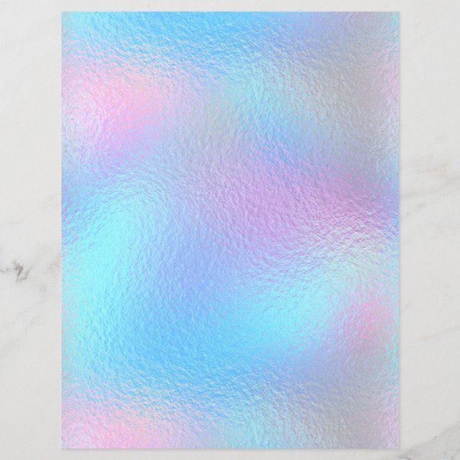 Iridescent Faux Foil Scrapbook Paper No. 51 (Front)