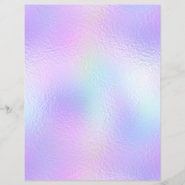 Iridescent Faux Foil Scrapbook Paper No. 54 (Front)