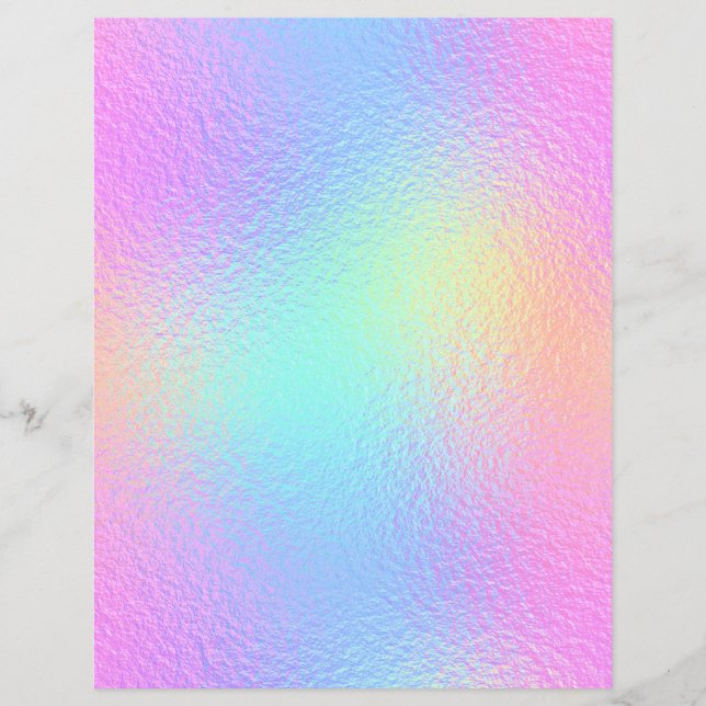 Iridescent Faux Foil Scrapbook Paper No. 6 (Front)