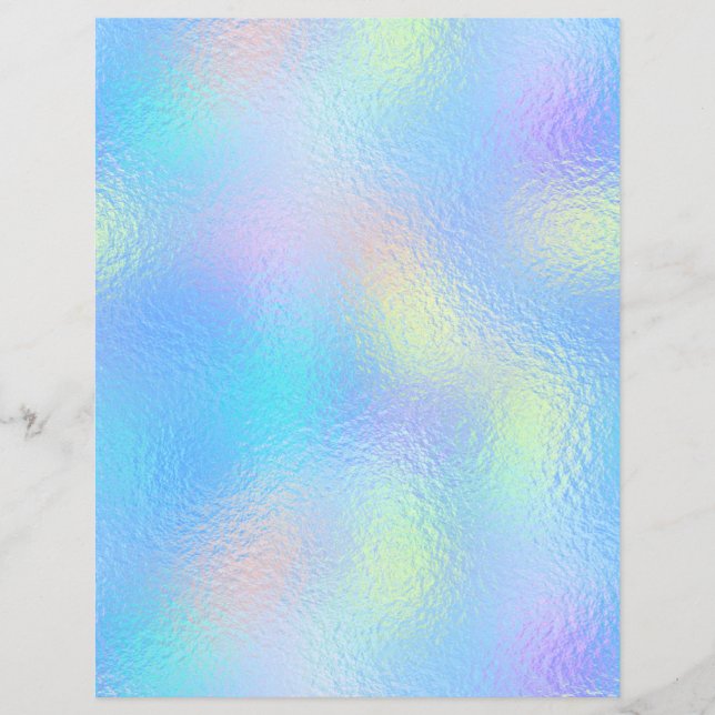 Iridescent Faux Foil Scrapbook Paper No. 62 (Front)