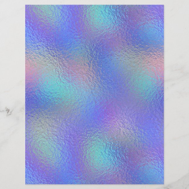 Iridescent Faux Foil Scrapbook Paper No. 87 (Front)