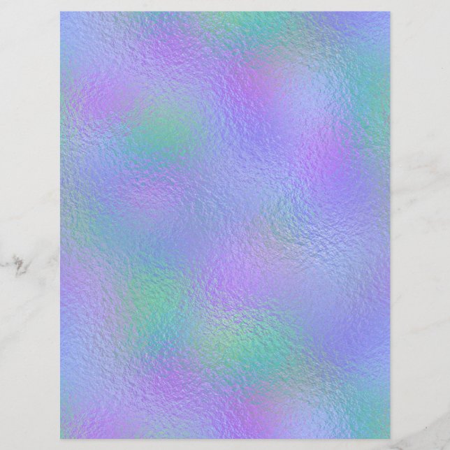 Iridescent Faux Foil Scrapbook Paper No. 91 (Front)