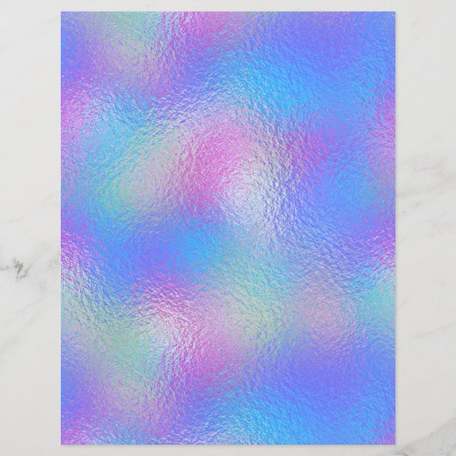 Iridescent Faux Foil Scrapbook Paper No. 92 (Front)