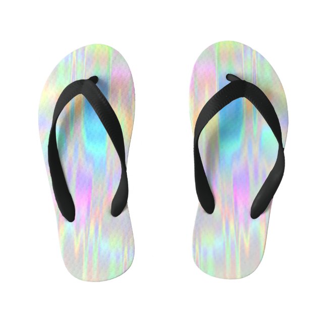 Iridescent Foil Kid's Thongs (Footbed)
