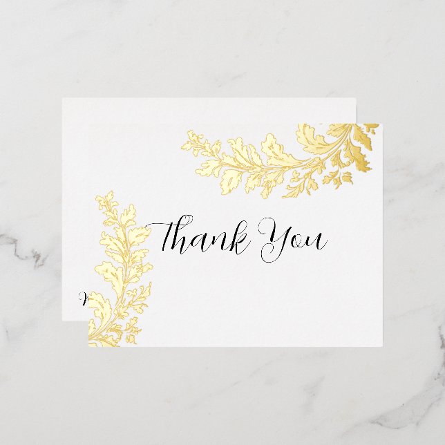Iridescent Foil Thank You Foil Invitation Postcard (Front/Back)