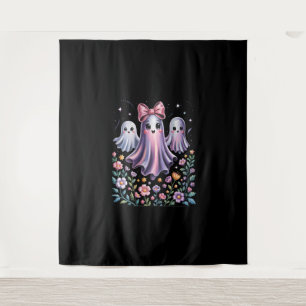 Iridescent Ghost Girly Halloween Tapestry