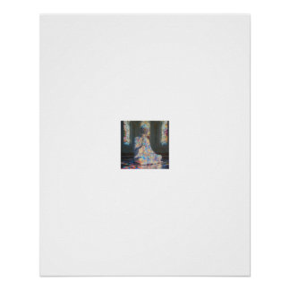 Iridescent Glass Buddha Meditation Poster