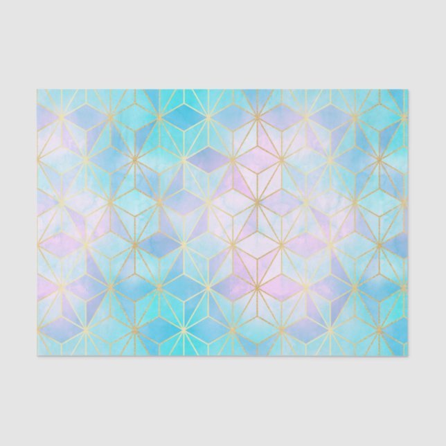 Iridescent Glass Geometric Pattern Tissue Paper (Front)