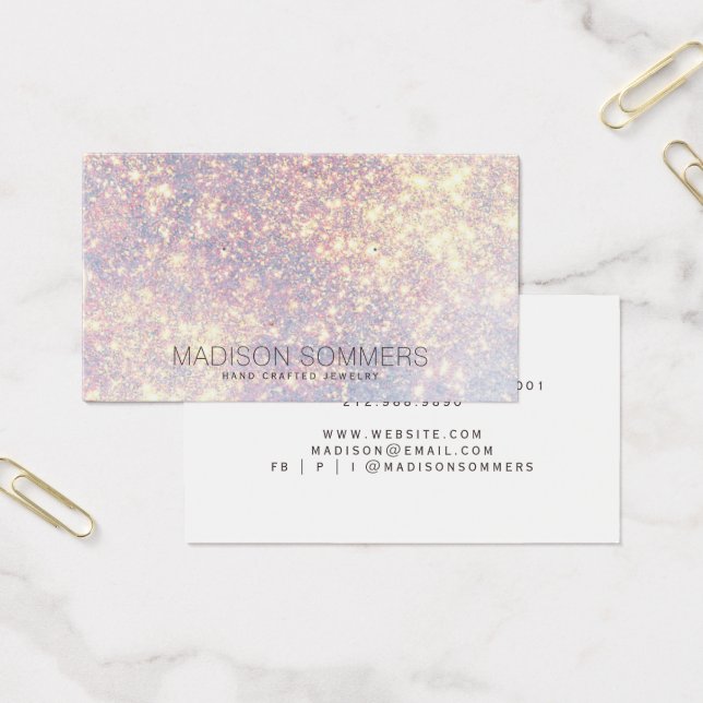 Iridescent Glitter Jewellery Display Cards (Office)