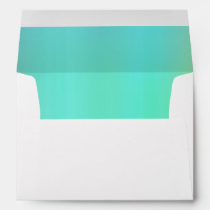 Iridescent Green Lining Custom Address on Back Envelope