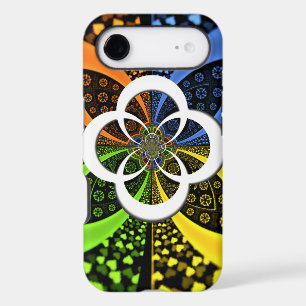 Iridescent Hearts Seamless Polka Dot Abstract Art 