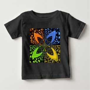 Iridescent Hearts Seamless Polka Dot Abstract Art  Baby T-Shirt