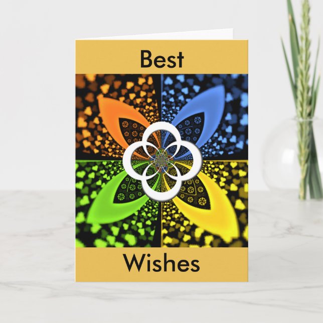 Iridescent Hearts Seamless Polka Dot Abstract Art  Card (Front)