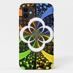 Iridescent Hearts Seamless Polka Dot Abstract Art  iPhone 11 Case