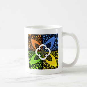 Iridescent Hearts Seamless Polka Dot Abstract Art  Coffee Mug