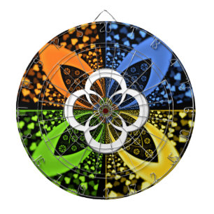 Iridescent Hearts Seamless Polka Dot Abstract Art  Dartboard