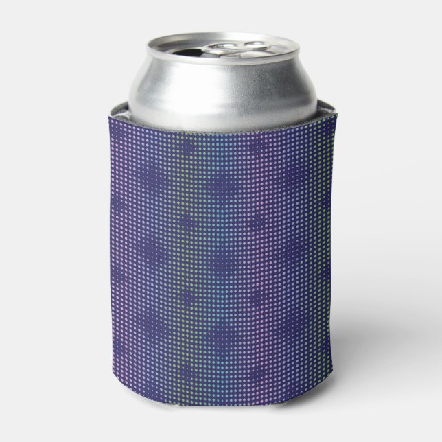 Iridescent Holographic Dots Pattern Can Cooler (Can Front)