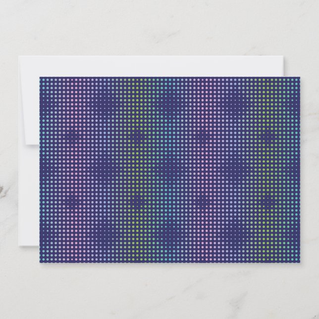 Iridescent Holographic Dots Pattern Card (Back)