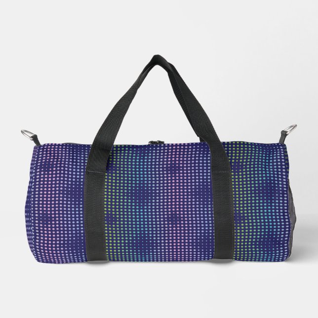 Iridescent Holographic Dots Pattern Duffle Bag (Front)