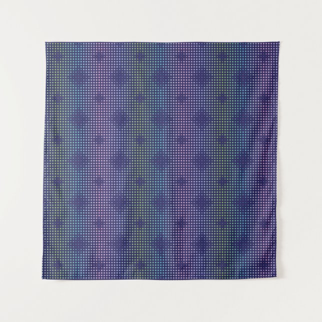 Iridescent Holographic Dots Pattern Tapestry (Front)