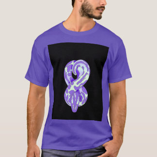 Iridescent Holographic Figure 8 Snake Graphic T-Shirt