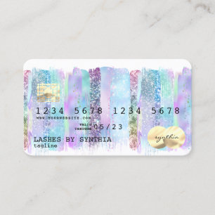 iridescent holographic Modern Credit Card