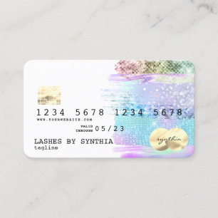 iridescent holographic Modern Credit Card