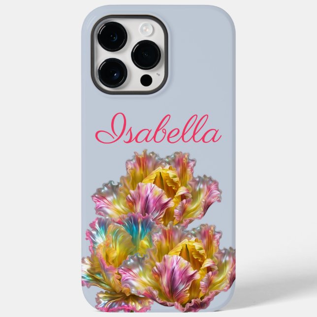 Iridescent holographic Ruffled Tulip Case-Mate iPhone Case (Back)
