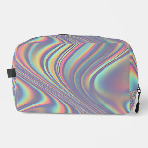 Iridescent Holographic Swirl Texture Dopp Kit