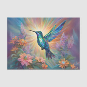 Iridescent Hummingbird Decoupage Tissue Paper